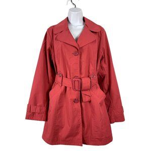 cg.l.cg Womens Pink Belted Trench Coat Style Size Large